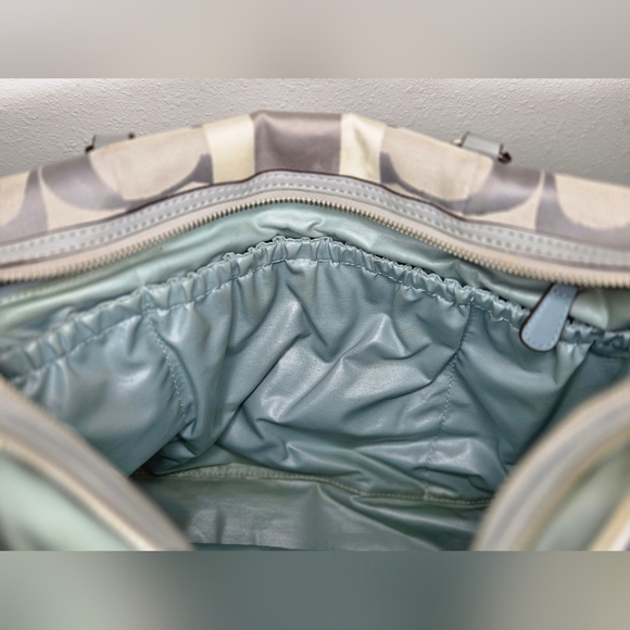 Vintage Coach Gray Signature Double Zip Baby Bag - Picture 11 of 12